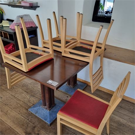 2 Tische + 4 Stühle - ID: 75-GHT